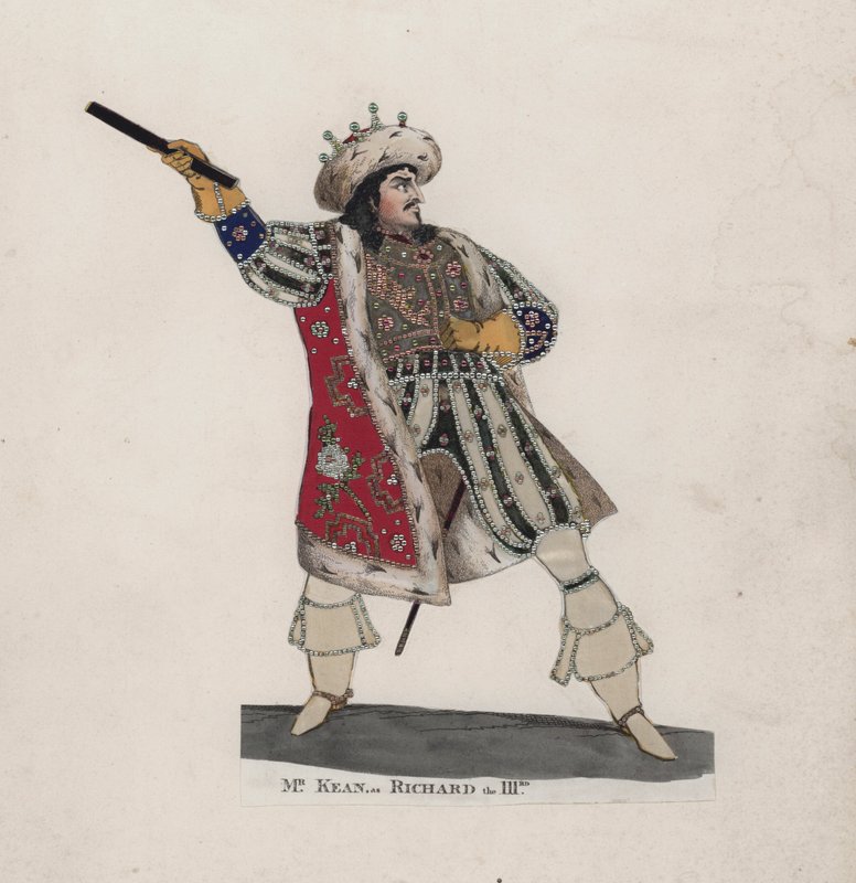 Edmund Kean mint III. Richard király (színes metszet) alkotó: English School