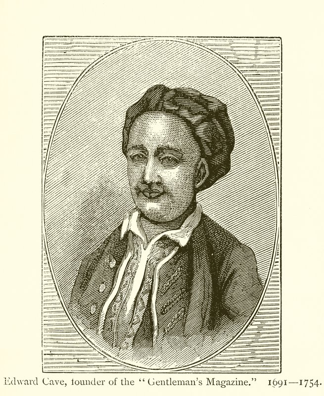 Edward Cave, a Gentlemans Magazine alapítója alkotó: English School