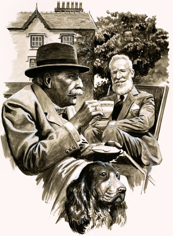 Edward Elgar és George Bernard Shaw teázik alkotó: English School