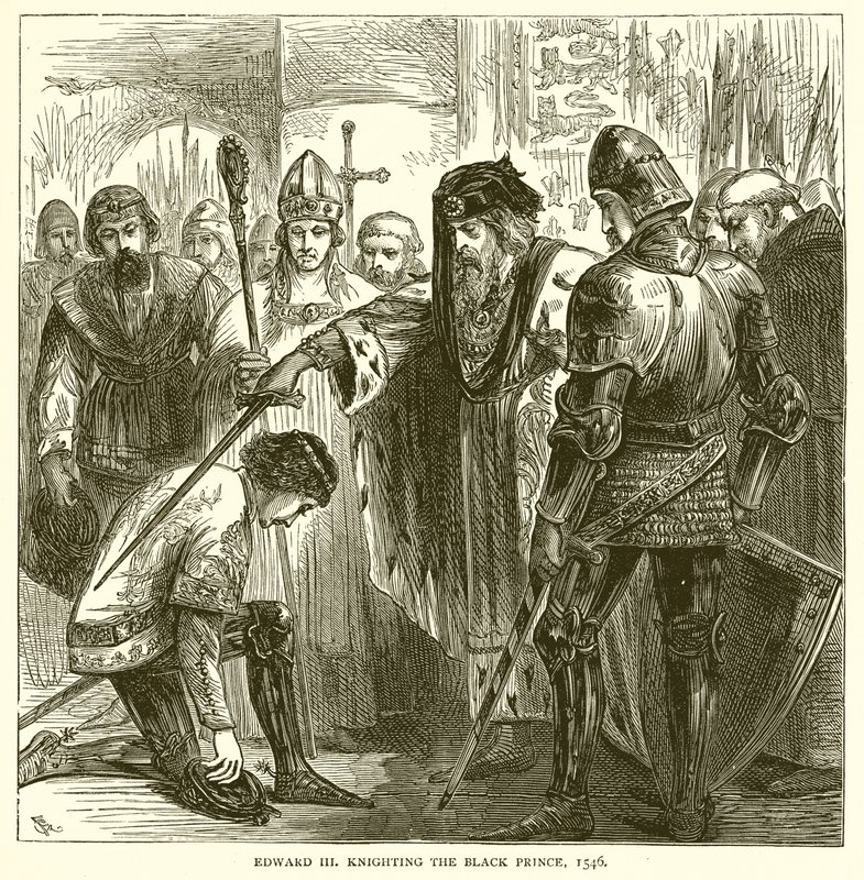 III. Edward lovaggá üti a Fekete herceget, 1546 alkotó: English School