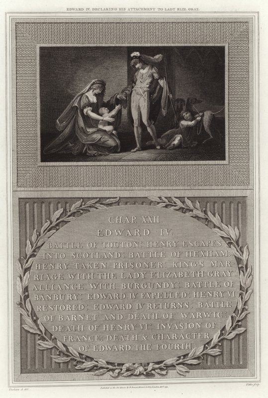 IV. Edward kijelenti, hogy ragaszkodik Lady Eliz Grayhez alkotó: English School