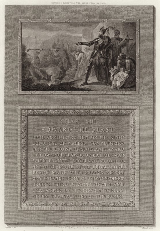 I. Edward eltávolítja a követ Scone-ból alkotó: English School