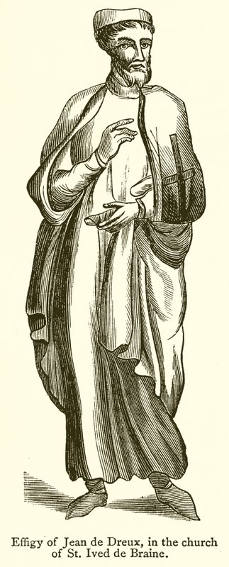 Jean de Dreux képmása a St. Ives de Braine templomban alkotó: English School
