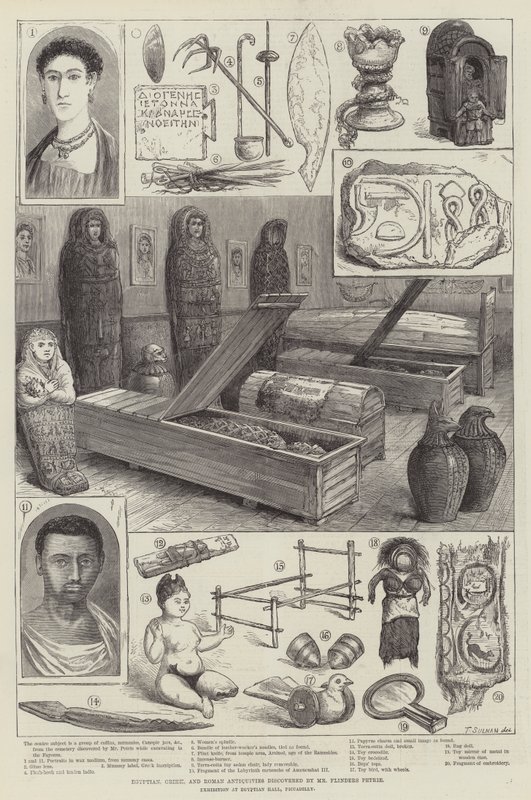 Flinders Petrie úr által felfedezett egyiptomi, görög és római régiségek alkotó: English School