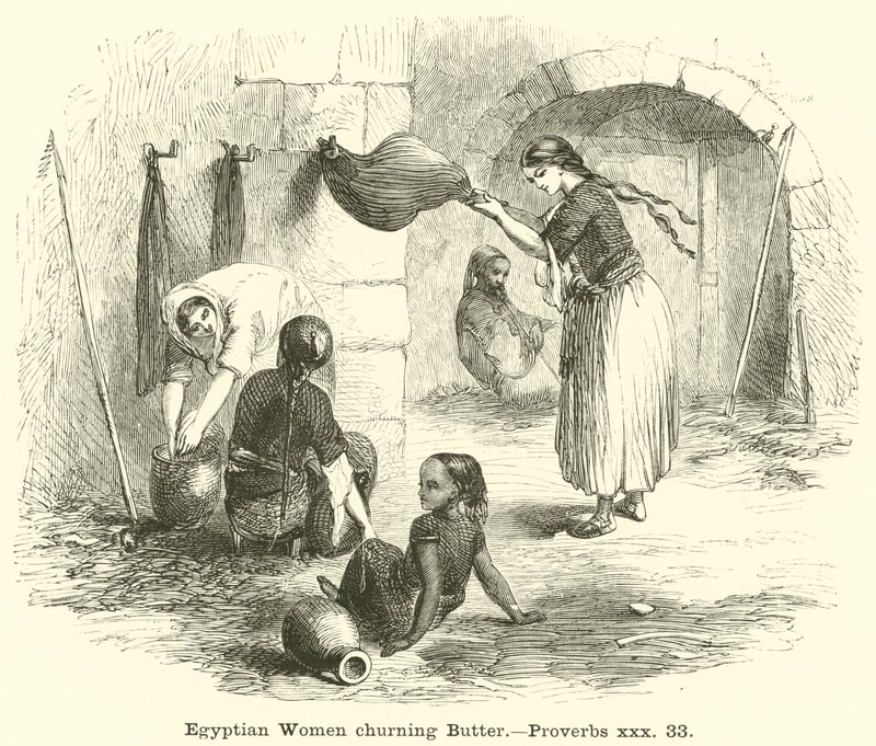 Vajat forgató egyiptomi nők, Példabeszédek, xxx, 33 alkotó: English School