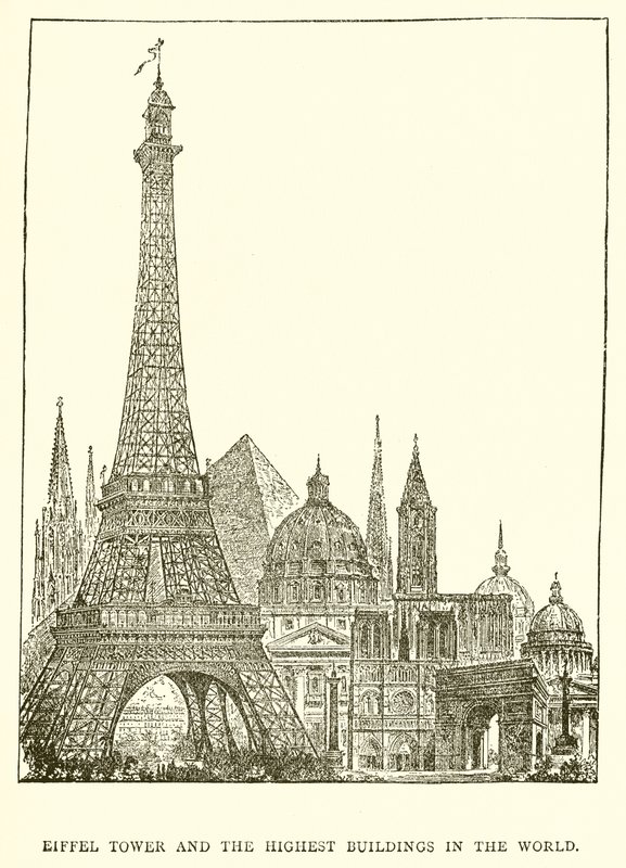 Eiffel-torony és a világ legmagasabb épületei alkotó: English School