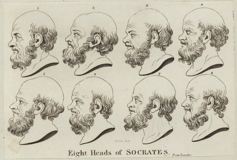 Szókratész nyolc feje alkotó: English School