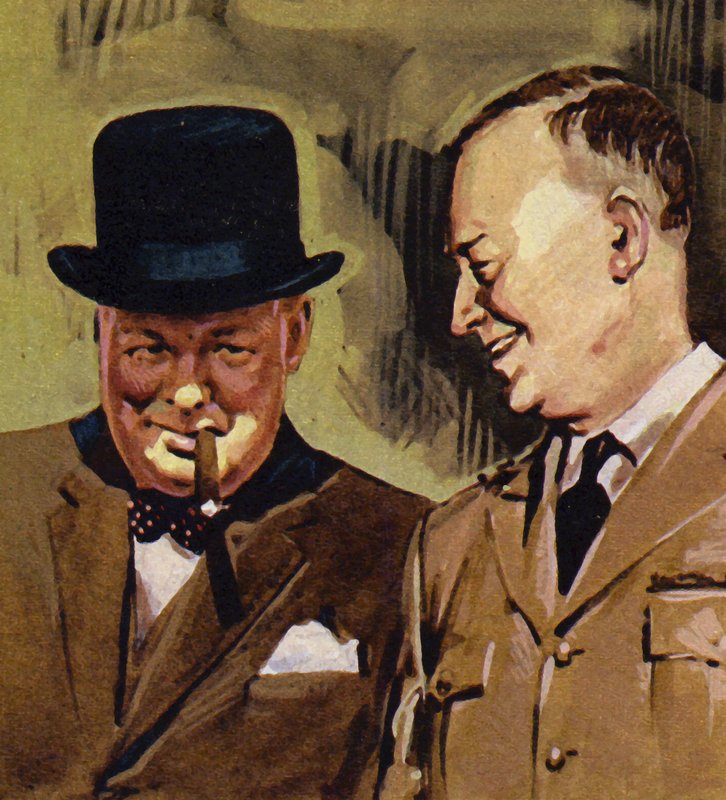 Eisenhower és Winston Churchill alkotó: English School
