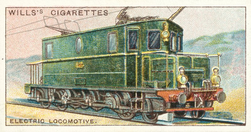 Elektromos mozdony (chromolitho) alkotó: English School
