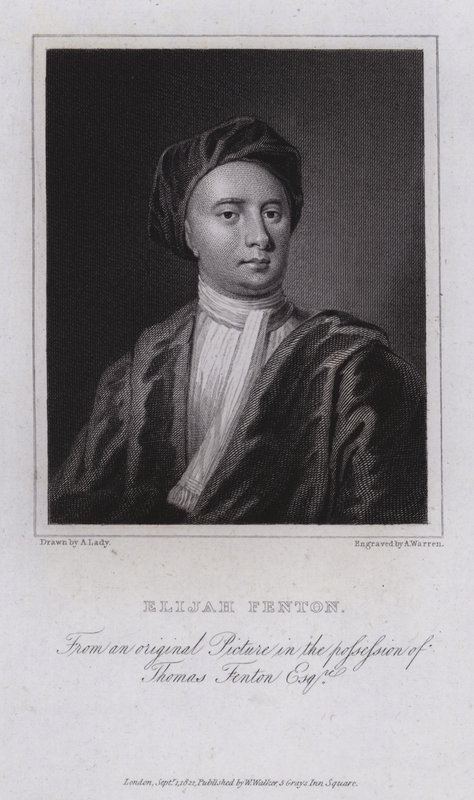 Elijah Fenton angol költő, életrajzíró és műfordító alkotó: English School