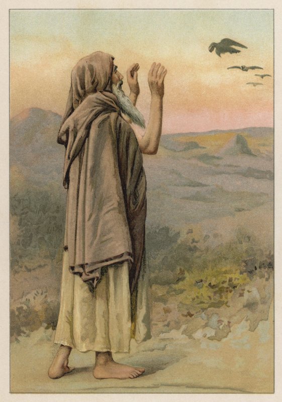 Illés és a hollók (chromolitho) alkotó: English School