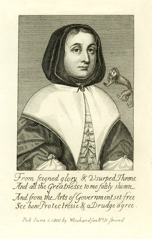 Elizabeth Cromwell, Oliver Cromwell felesége, illusztrációja J. Granger Anglia életrajzi történetéből alkotó: English School