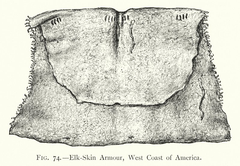 Elk-Skin Armour, Amerika nyugati partja (litho) alkotó: English School