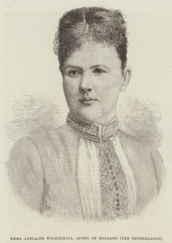 Emma Adelaide Wilhelmina, Hollandia királynője, Hollandia (metszet) alkotó: English School