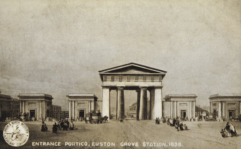 Portico bejárata, Euston Grove állomás, 1838 alkotó: English School