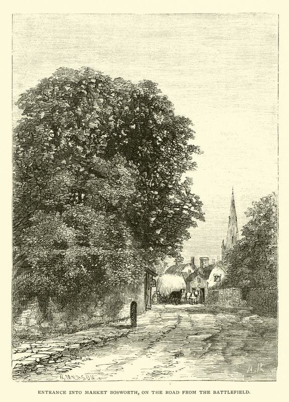 Bejárat a Bosworth piacra, a Battlefield felőli úton alkotó: English School