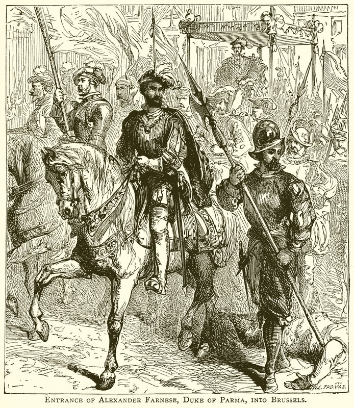 Alexander Farnese, Párma hercegének bejárata Brüsszelbe alkotó: English School