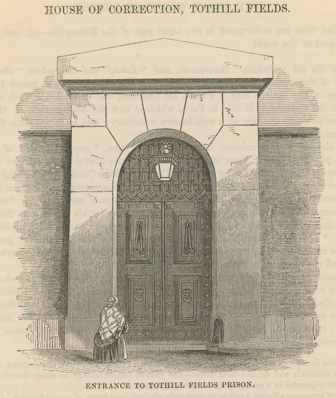 A Tothill Fields börtön bejárata alkotó: English School