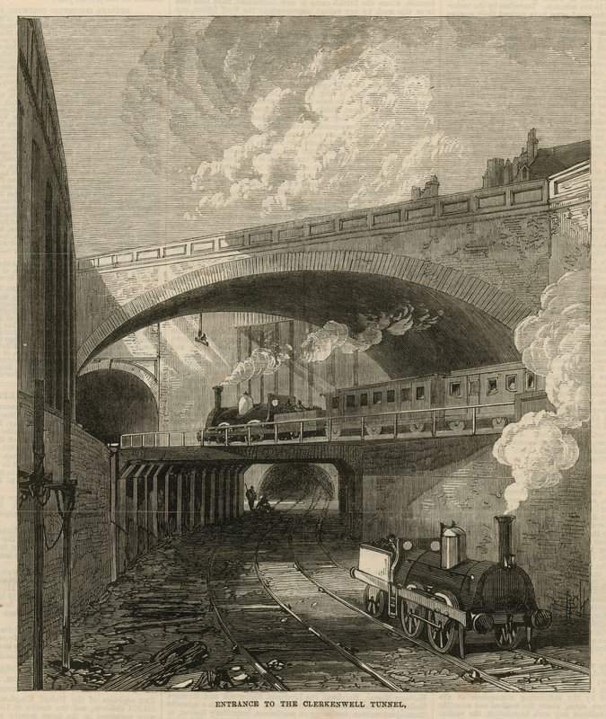 A Clerkenwell-alagút bejárata alkotó: English School