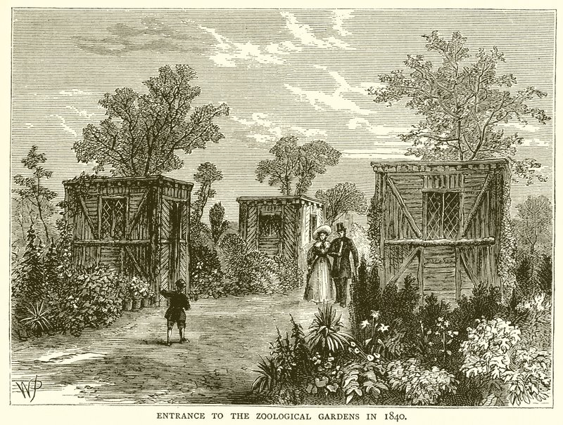 Az Állatkert bejárata 1840-ben alkotó: English School