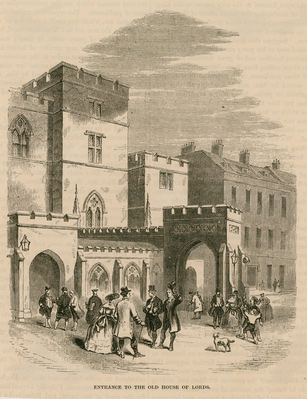 Bejárat a régi Lordok Házába alkotó: English School