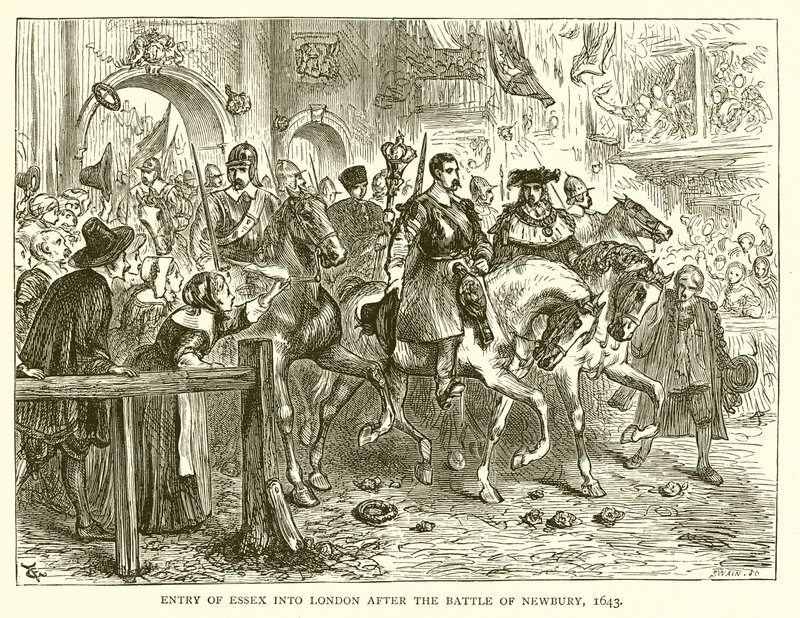 Essex belépése Londonba a newbury-i csata után, 1643 alkotó: English School