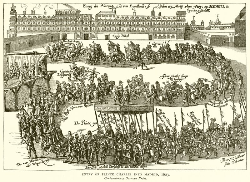 Károly herceg bevonulása Madridba, 1623 alkotó: English School