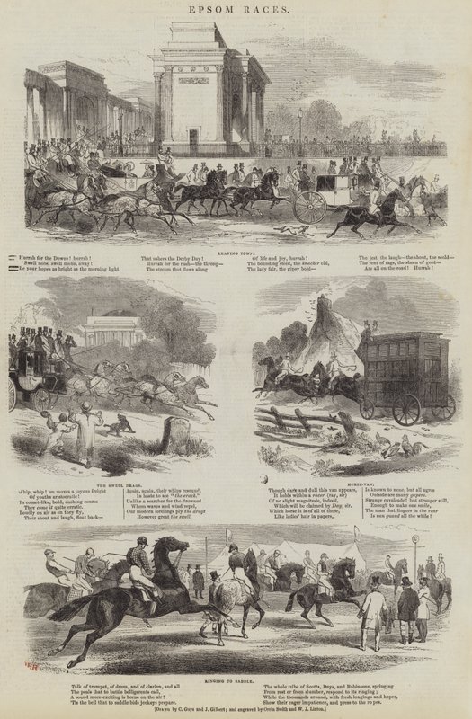 Epsom Races (metszet) alkotó: English School