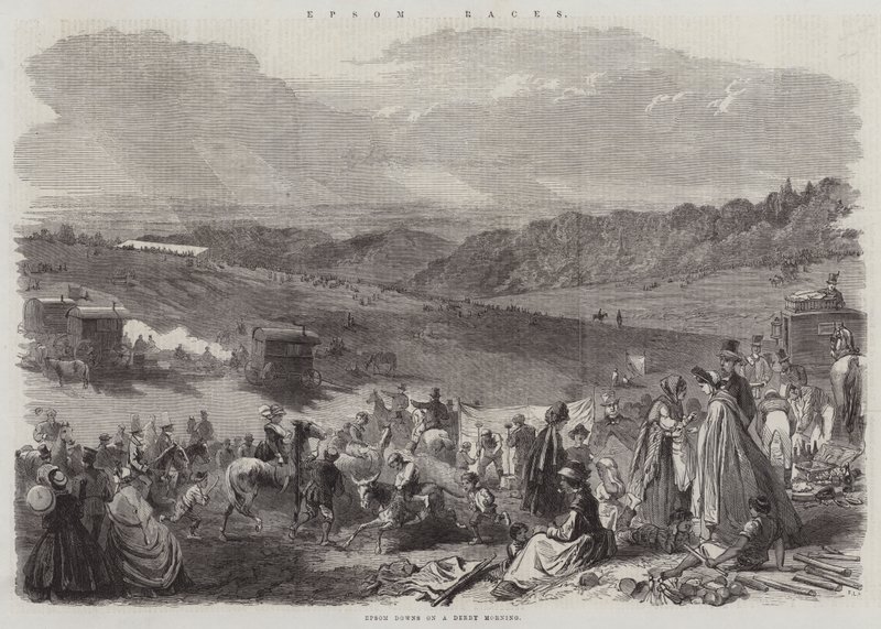 Epsom Races (metszet) alkotó: English School