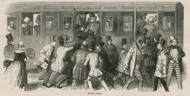 Epsom Races 1847: A vasút – Második osztály alkotó: English School