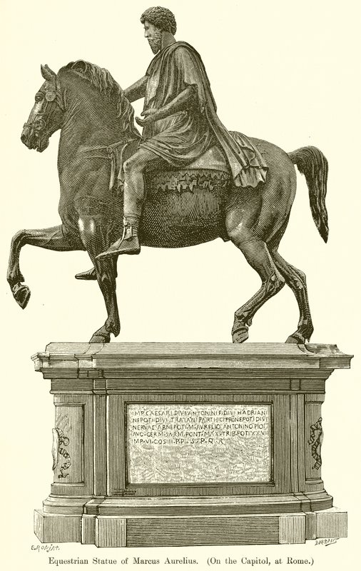 Marcus Aurelius lovas szobra. (A Capitoliumon, Rómában) alkotó: English School