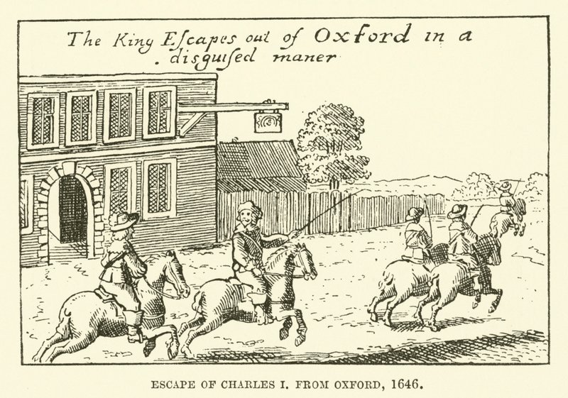 I. Károly szökése Oxfordból alkotó: English School