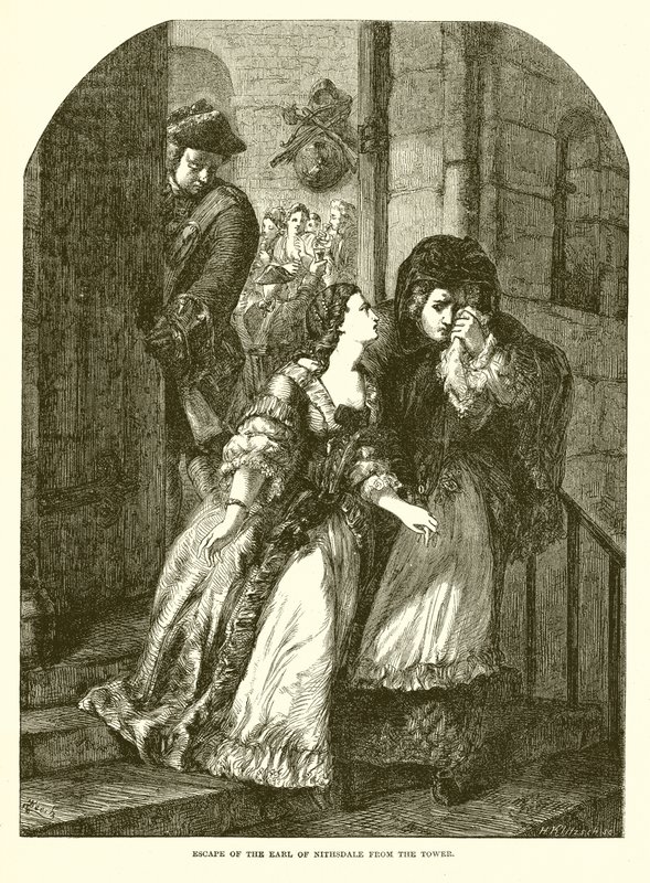 Nithsdale grófjának menekülése a toronyból alkotó: English School