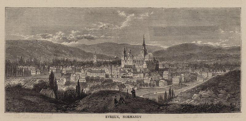 Evreux, Normandia (metszet) alkotó: English School
