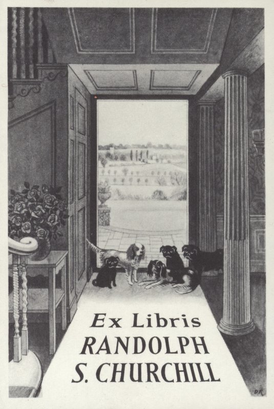 Ex libris Randolph S Churchill alkotó: English School