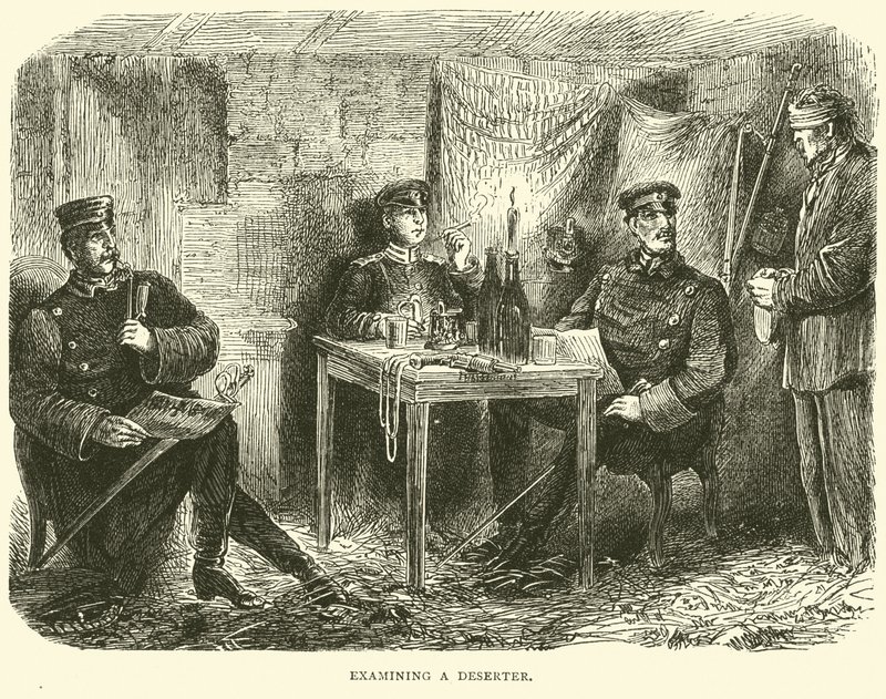 Egy dezertőrt vizsgálva, 1871. febr alkotó: English School