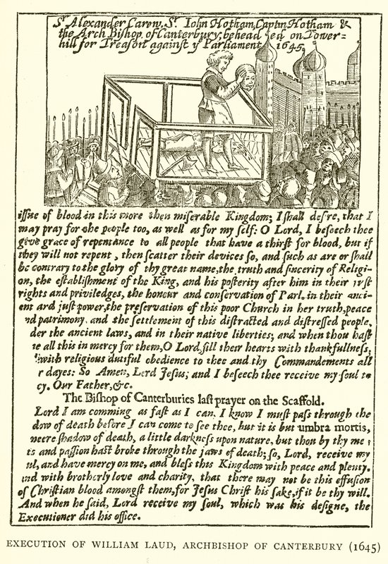 William Laud canterburyi érsek kivégzése (1645) alkotó: English School