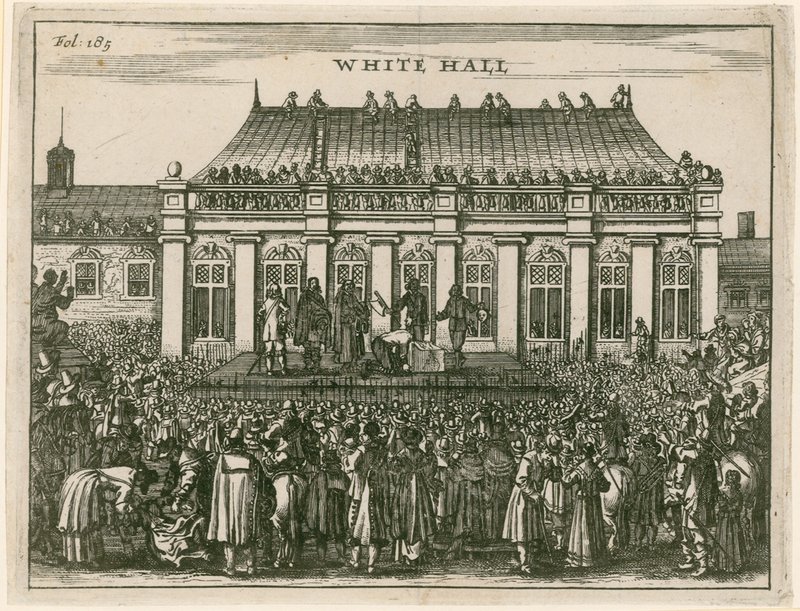 I. Károly király kivégzése Whitehallban alkotó: English School