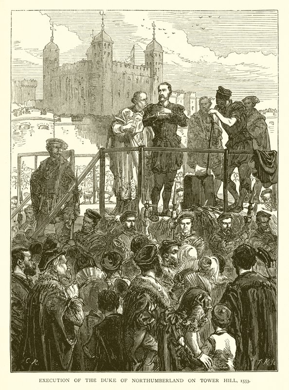 Northumberland hercegének kivégzése a Tower Hillen, 1553 alkotó: English School