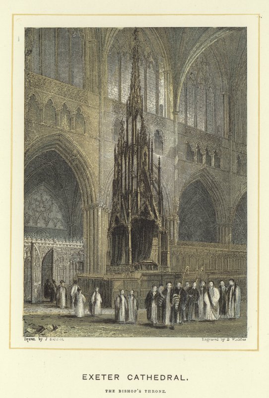 Exeter katedrálisa, a püspöki trón alkotó: English School