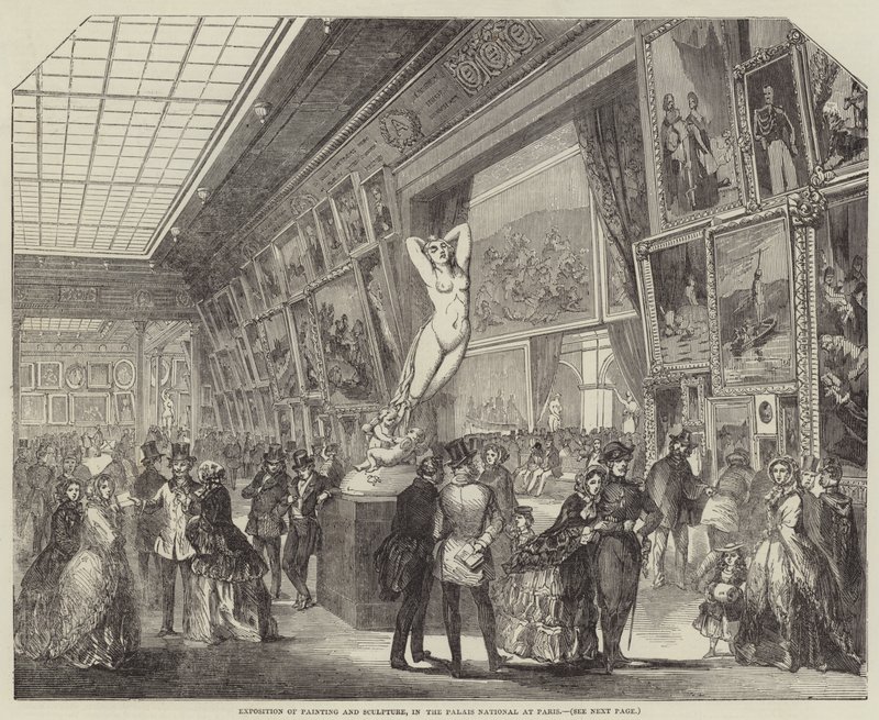 Festészeti és szobrászati kiállítás a párizsi Palais Nationalban (metszet) alkotó: English School