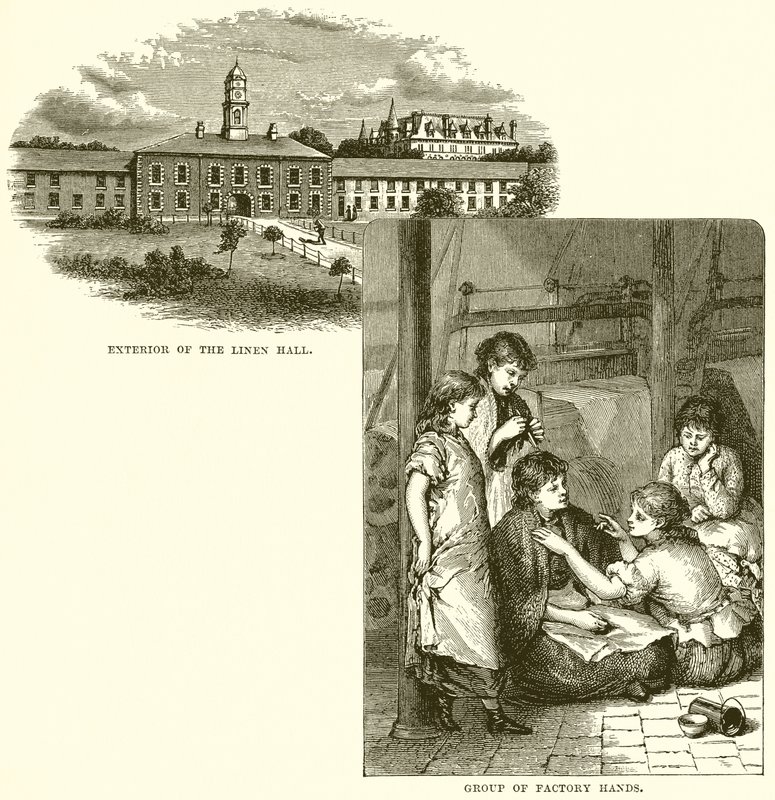 A vászonterem külseje. Gyári kezek csoportja alkotó: English School