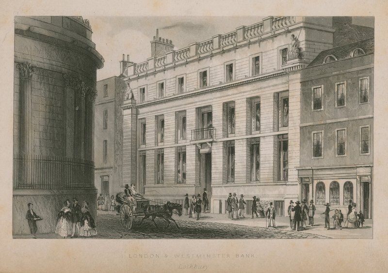 A londoni és a Westminster Bank külseje alkotó: English School