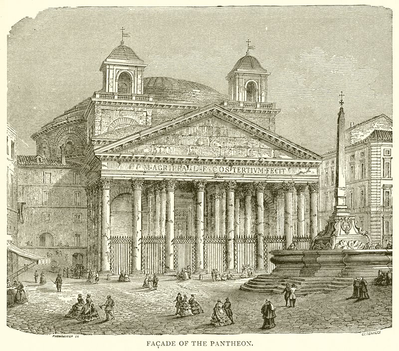 A Pantheon homlokzata alkotó: English School