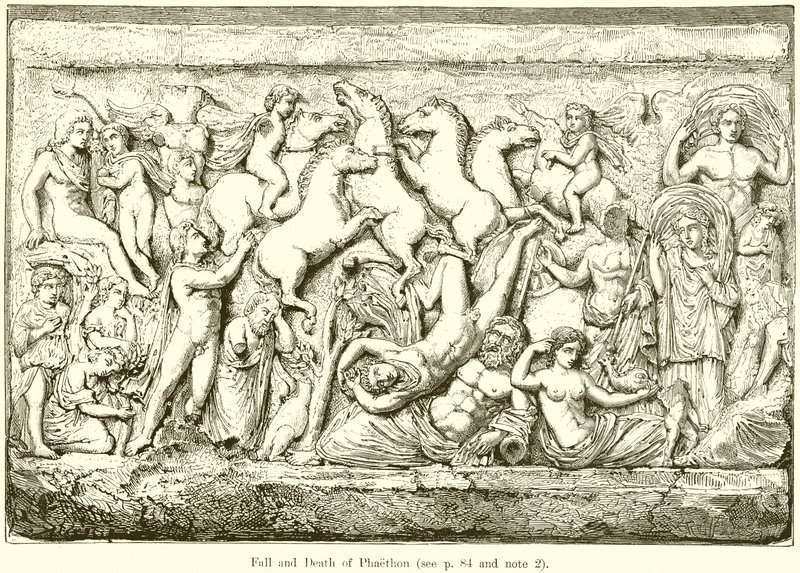 Phaethon bukása és halála alkotó: English School