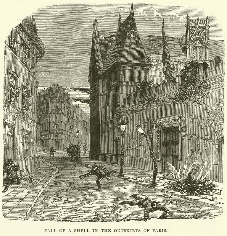 Egy kagyló leesése Párizs külvárosában, 1870. október alkotó: English School