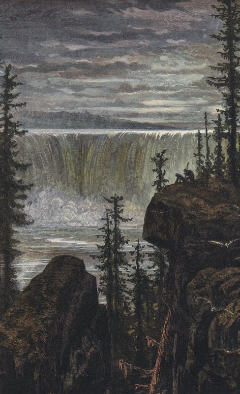Niagara-vízesés (színes metszet) alkotó: English School