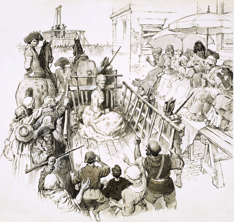 Híres foglyok: Marie Antoinette úton a guillotine felé alkotó: English School