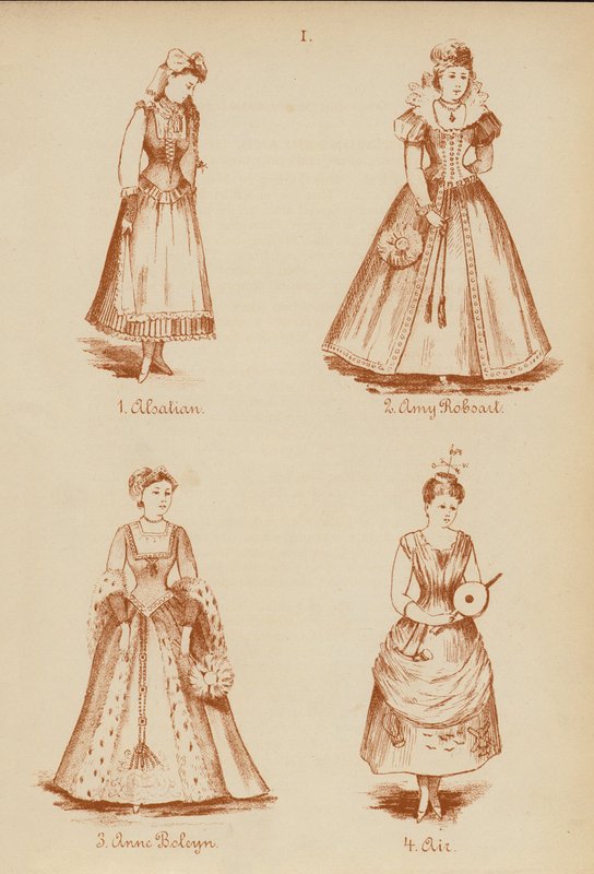 Jelmezes ruhák: Boleyn Anna, Air (litográfia) alkotó: English School