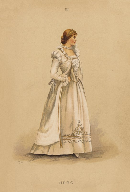 Jelmezes ruhák: Hős (színes litográfia) alkotó: English School